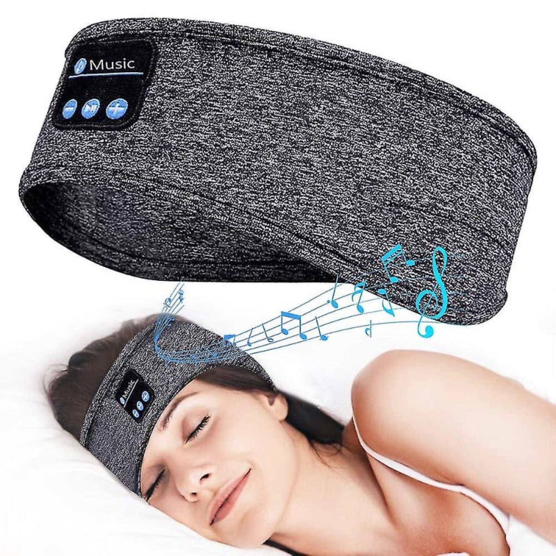 Pannband med inbyggda Bluetooth-hörlurar